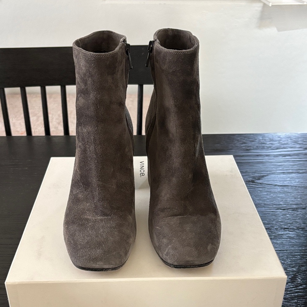 Vince Highbury Suede Heeled Boots